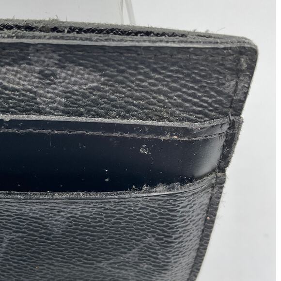 Louis Vuitton Monogram Eclipse Double Card Holder, about 3" x 4.25"- Black - Picture 6 of 7